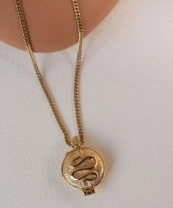 Zoe and Morgan Luna Transformation Locket Necklace Gold