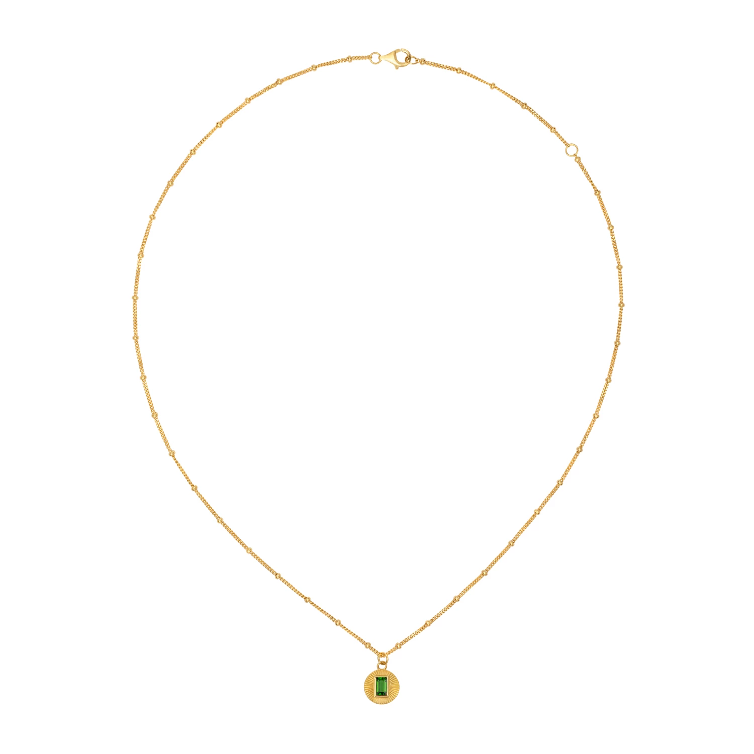 Zoe and Morgan Vera Necklace Gold with Chrome Diopside 3 Zoe and Morgan Vera Necklace Gold with Chrome Diopside