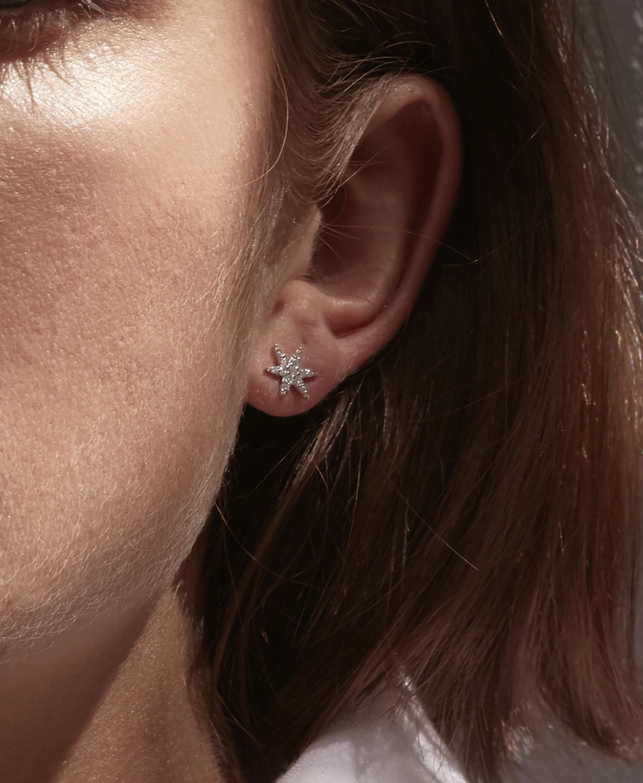 Zoe and Morgan Mini Anahata White Gold Diamond Star Single Stud 2 Zoe and Morgan Mini Anahata White Gold Diamond Star Single Stud