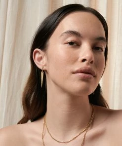 Zoe and Morgan Coralia Gold Earring