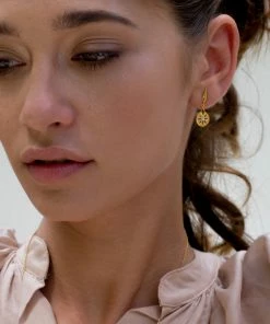 Zoe and Morgan Gold Eclipse Earrings