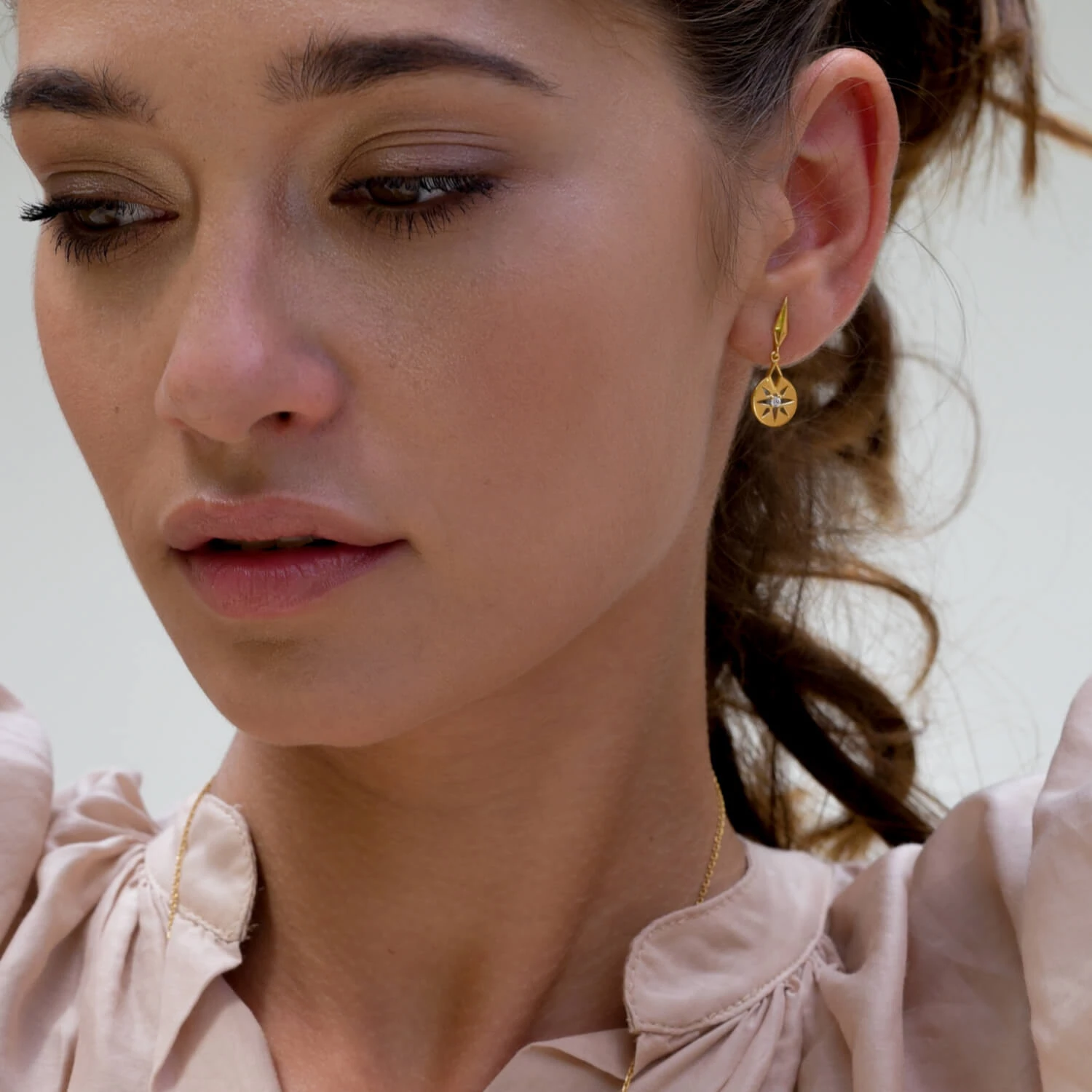 Zoe and Morgan Gold Eclipse Earrings 2 Zoe and Morgan Gold Eclipse Earrings