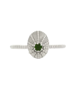 Zoe and Morgan Kina Stacker Ring Silver and Chrome Diopside