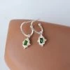 Zoe and Morgan Marina earrings silver with Chrome Diopside