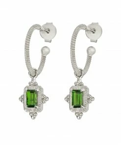 Zoe and Morgan Marina earrings silver with Chrome Diopside 8 Zoe and Morgan Marina earrings silver with Chrome Diopside