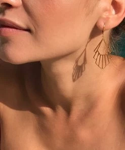 Zoe and Morgan Gold Flossie Earrings