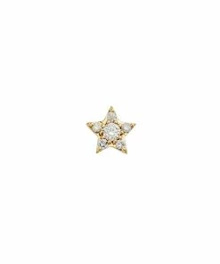Zoe and Morgan Gold Alcyone Star Diamond Single Stud Earring