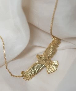 Zoe and Morgan Eagle Necklace Gold