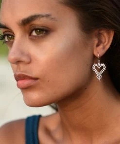 Zoe and Morgan Silver Gypsy Heart Earrings