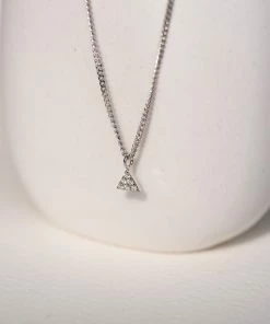Zoe and Morgan Mini Pyramid Diamond Necklace