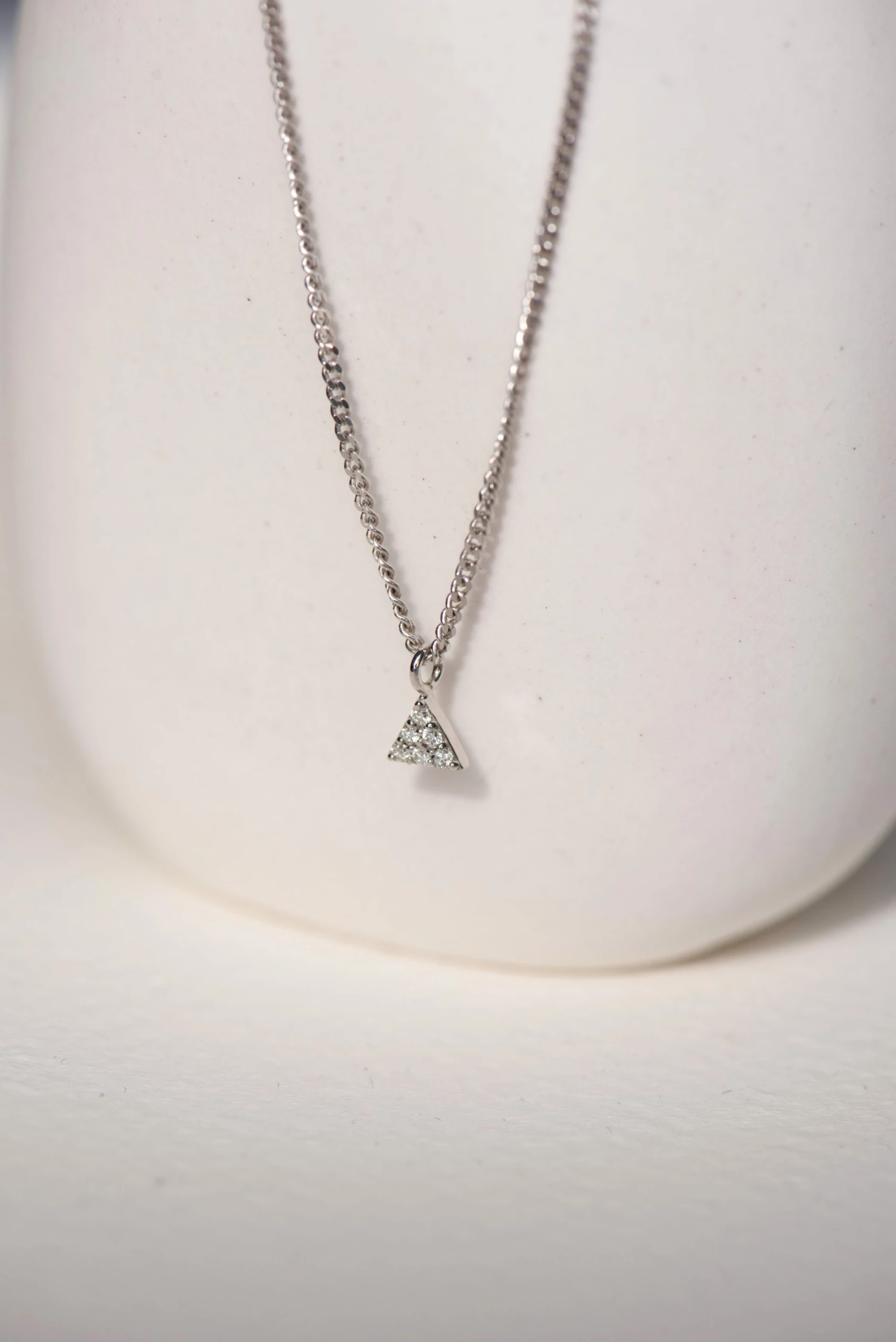 Zoe and Morgan Mini Pyramid Diamond Necklace 1 Zoe and Morgan Mini Pyramid Diamond Necklace