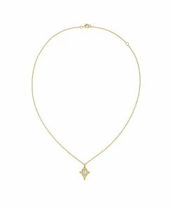 Zoe and Morgan Anastasia Necklace Gold with White Topaz