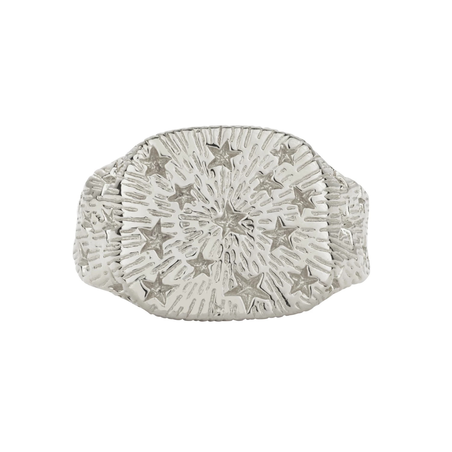 Zoe and Morgan Starry Mens Signet Ring Silver 3 Zoe and Morgan Starry Mens Signet Ring Silver