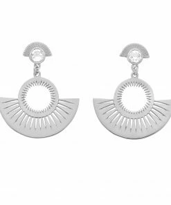 Zoe and Morgan Silver With White Zircon Pocket Full Of Sunshine Earrings