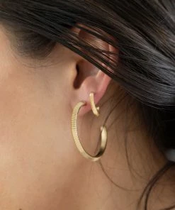 Zoe and Morgan Tasa Hoop Gold