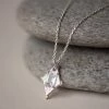 Zoe and Morgan Anastasia Necklace Silver with White Topaz