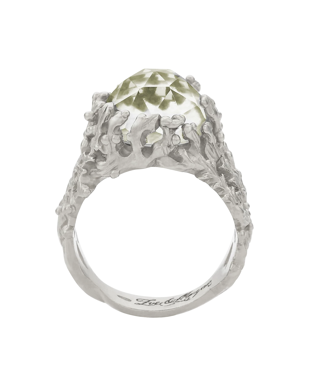 Zoe and Morgan Seaweed Ring Silver with Lemon Quartz 4 Zoe and Morgan Seaweed Ring Silver with Lemon Quartz