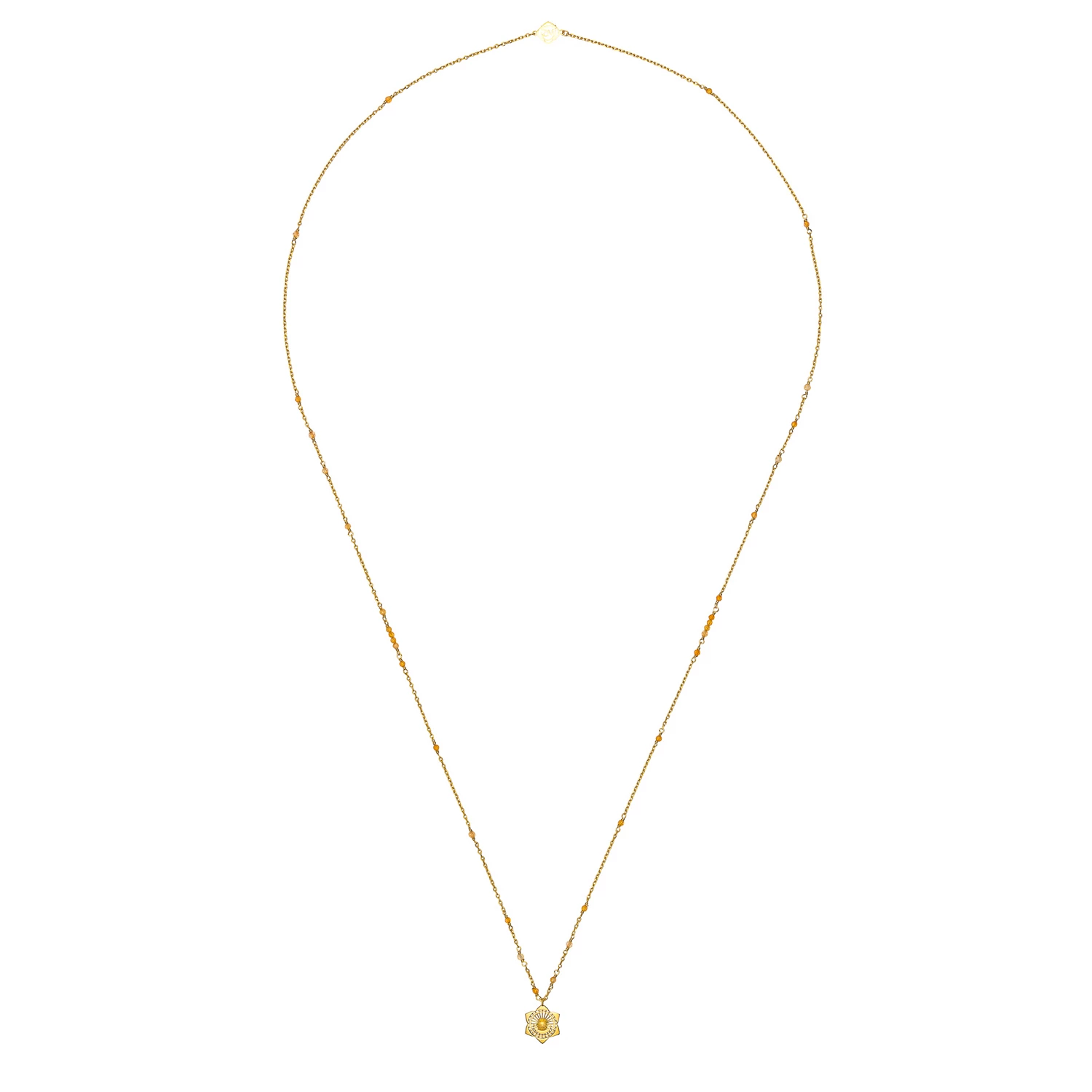 Zoe and Morgan Carnelian Sacral Mala Gold Chakra Necklace 2 Zoe and Morgan Carnelian Sacral Mala Gold Chakra Necklace