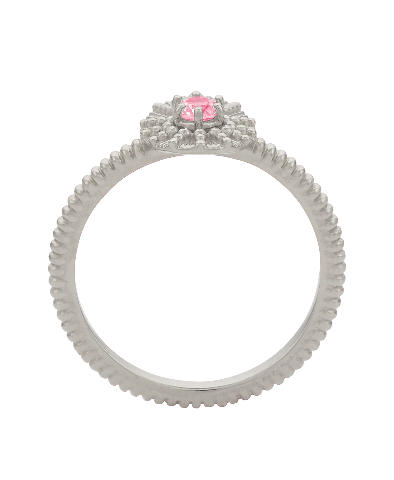 Zoe and Morgan Kina Stacker Ring Silver with Pink Tourmaline 5 Zoe and Morgan Kina Stacker Ring Silver with Pink Tourmaline