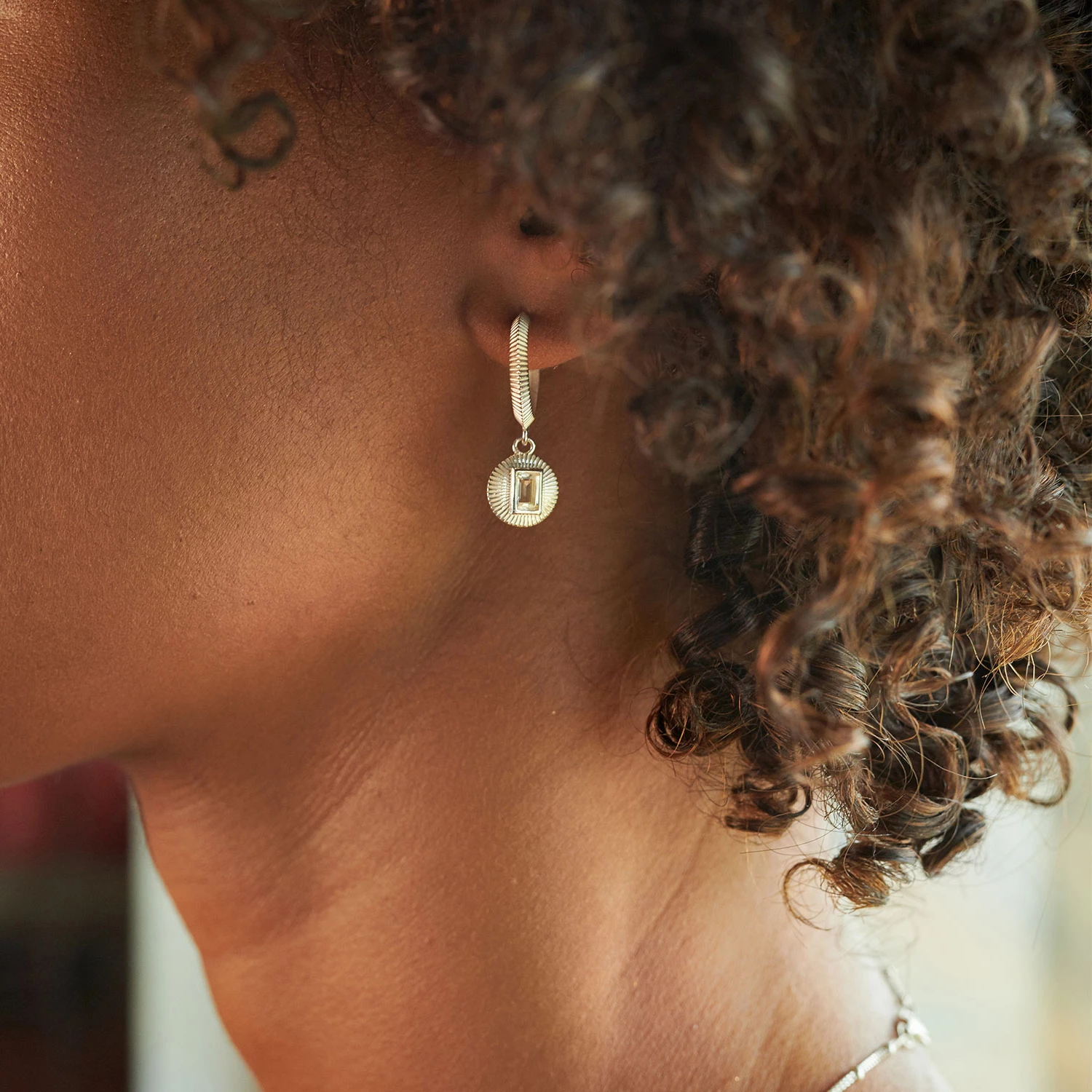 Zoe and Morgan Vera Earrings Silver with White Topaz 2 Zoe and Morgan Vera Earrings Silver with White Topaz