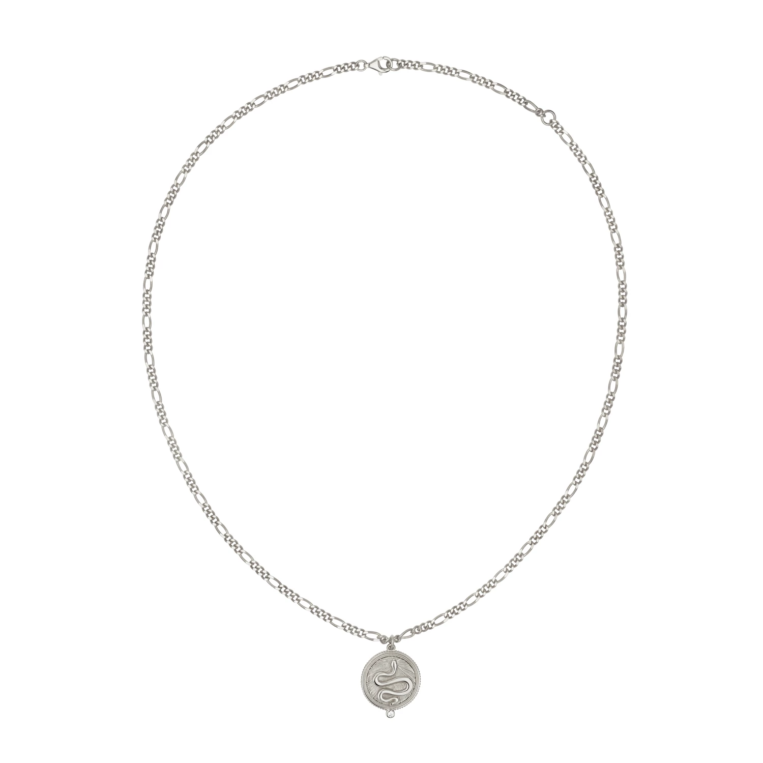 Zoe and Morgan Wisdom Necklace Silver with White Zircon 4 Zoe and Morgan Wisdom Necklace Silver with White Zircon