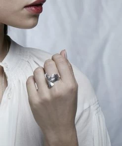 Zoe and Morgan Silver Falcon Ring