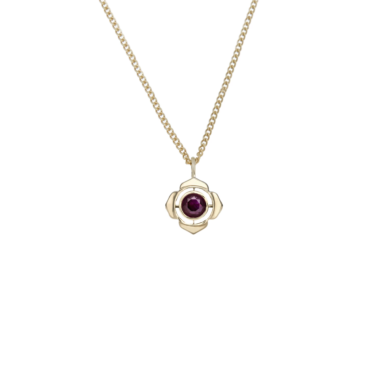 Zoe and Morgan Gold & Ruby Base Chakra Necklace 1 Zoe and Morgan Gold & Ruby Base Chakra Necklace