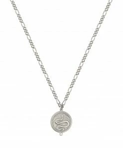 Zoe and Morgan Wisdom Necklace Silver with White Zircon