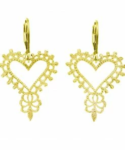 Zoe and Morgan Gold Gypsy Heart Earrings