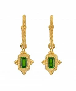 Zoe and Morgan Marina Earrings Gold with Chrome Diopside 7 Zoe and Morgan Marina Earrings Gold with Chrome Diopside