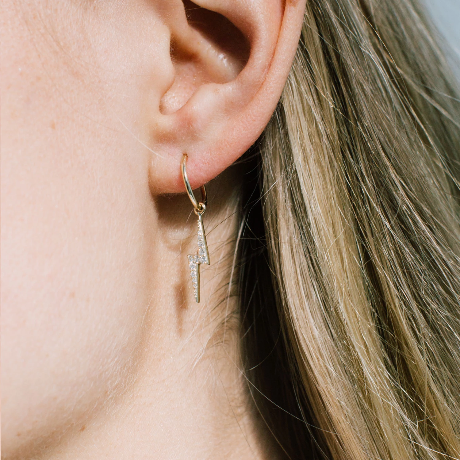 Zoe and Morgan Zap Diamond Single Hoop 3 Zoe and Morgan Zap Diamond Single Hoop