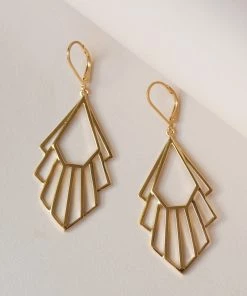 Zoe and Morgan Gold Flossie Earrings