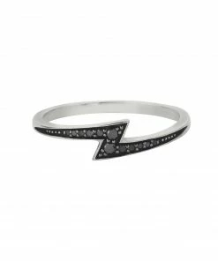 Zoe and Morgan Zap Ring White Gold Black Diamond 11 Zoe and Morgan Zap Ring White Gold Black Diamond