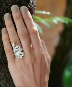 Zoe and Morgan Kundalini Snake Silver Ring
