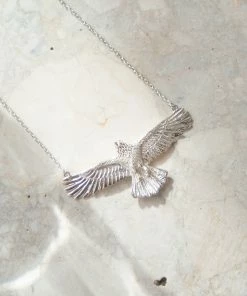 Zoe and Morgan Eagle Necklace Silver