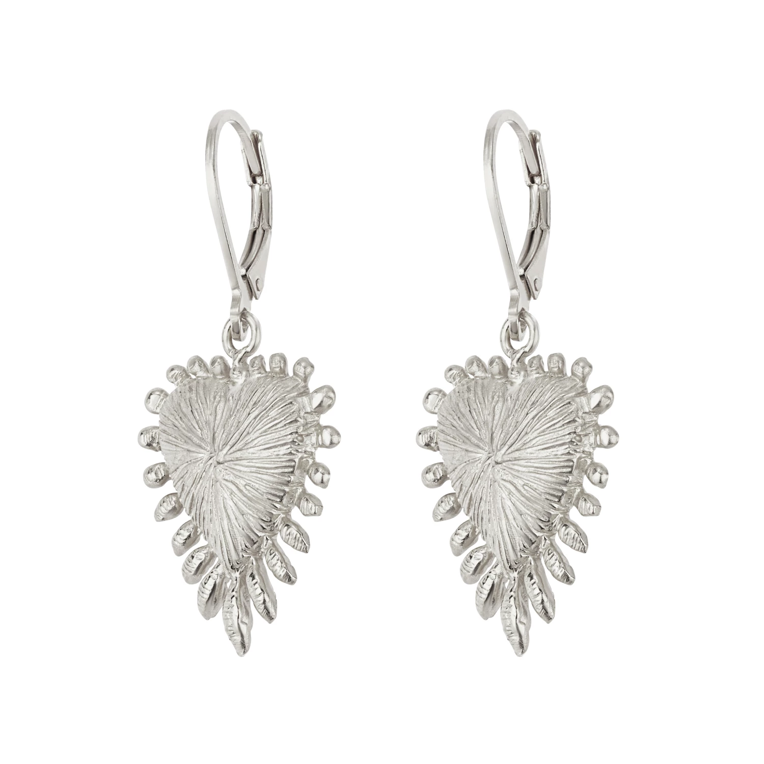 Zoe and Morgan Heart Rays Earrings Silver 4 Zoe and Morgan Heart Rays Earrings Silver