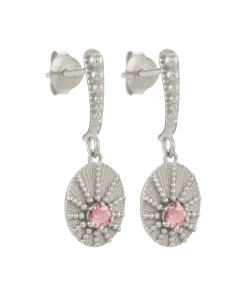 Zoe and Morgan Kina Earrings Silver with Pink Tourmaline 7 Zoe and Morgan Kina Earrings Silver with Pink Tourmaline