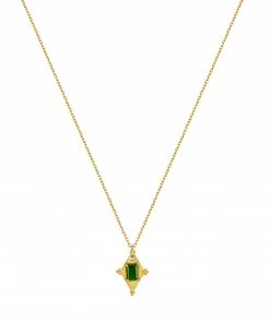 Zoe and Morgan Anastasia Necklace gold with Chrome Diopside 7 Zoe and Morgan Anastasia Necklace gold with Chrome Diopside