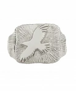 Zoe and Morgan Freedom Mens Signet Ring Silver