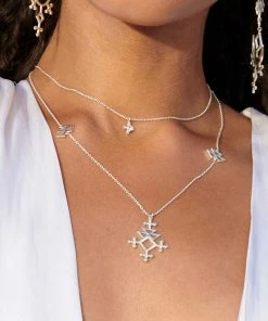 Zoe and Morgan Talitha Necklace Silver