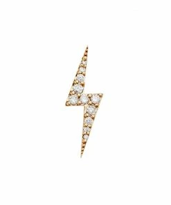 Zoe and Morgan Zap Gold & Diamond Single Stud Earring