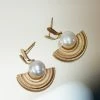 Zoe and Morgan Adella Gold and Pearl Earring