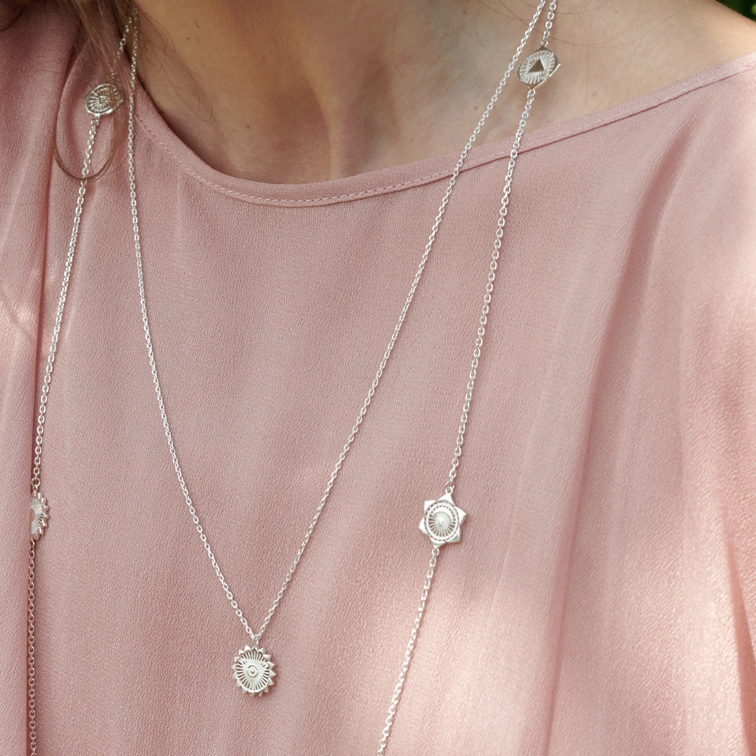 Zoe and Morgan Fifth Chakra Silver Necklace 3 Zoe and Morgan Fifth Chakra Silver Necklace