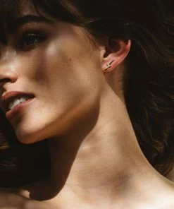 Zoe and Morgan Zap Gold & Diamond Single Stud Earring