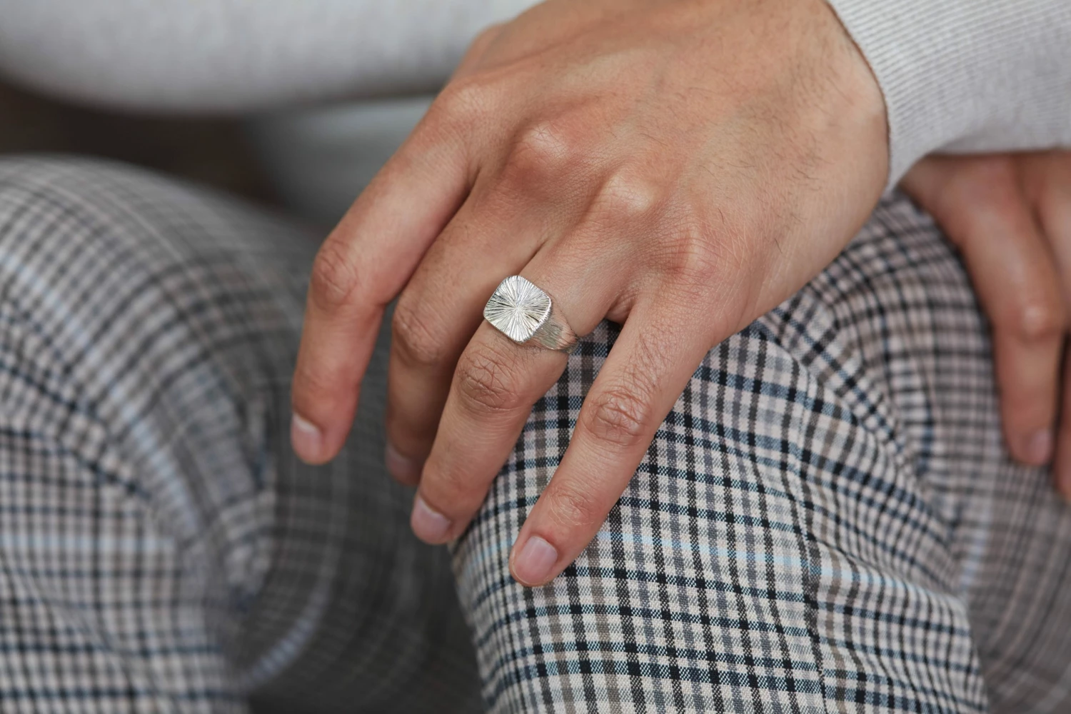 Zoe and Morgan Ray of Light Mens Signet Ring Silver 2 Zoe and Morgan Ray of Light Mens Signet Ring Silver