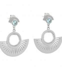 Zoe and Morgan Silver With Blue Topaz Pocket Full Of Sunshine Earrings