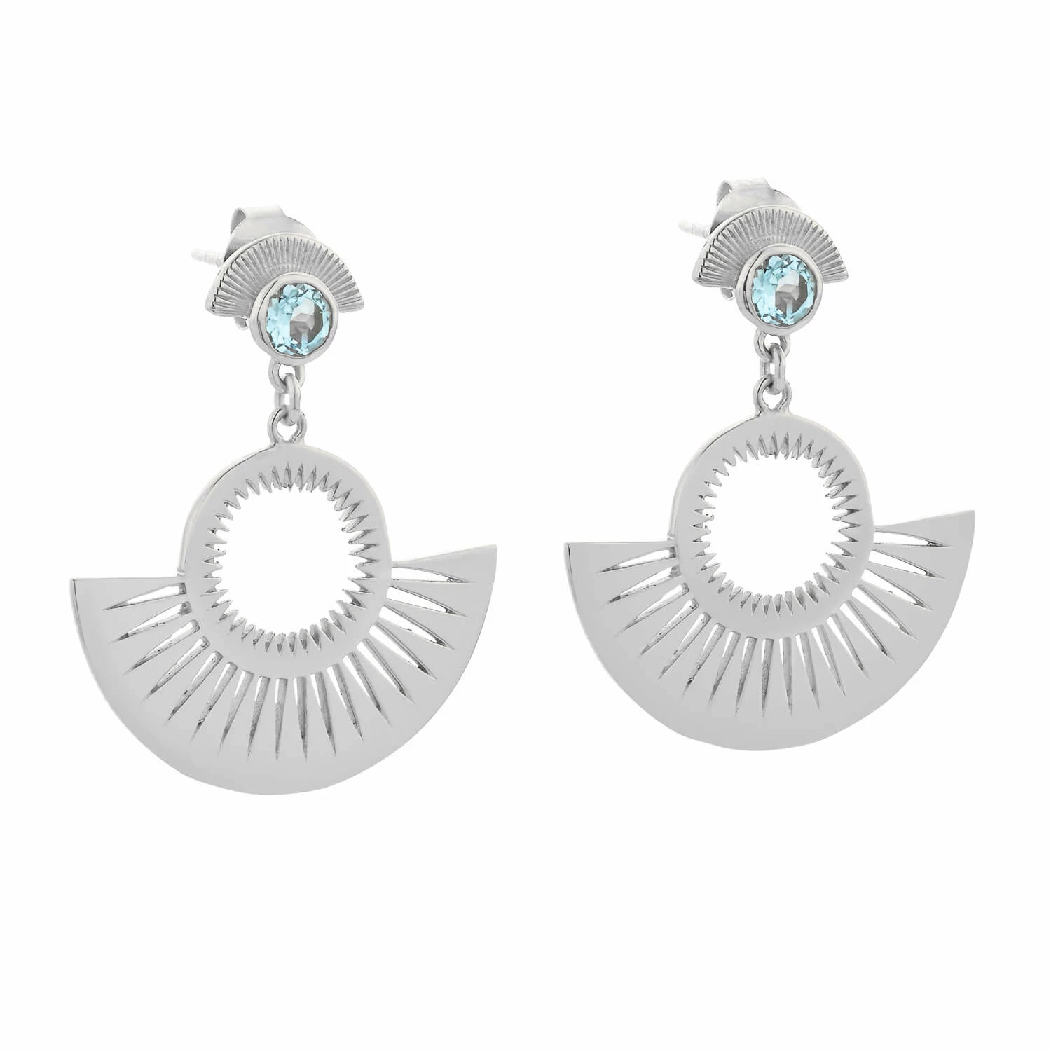 Zoe and Morgan Silver With Blue Topaz Pocket Full Of Sunshine Earrings 2 Zoe and Morgan Silver With Blue Topaz Pocket Full Of Sunshine Earrings