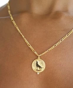 Zoe and Morgan Wild Necklace Gold with White Zircon