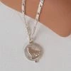 Zoe and Morgan Wild Necklace Silver with White Zircon