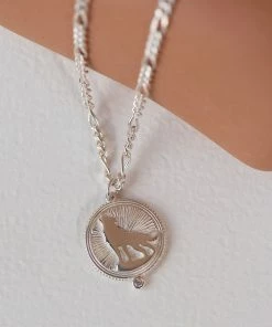 Zoe and Morgan Wild Necklace Silver with White Zircon